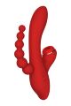 Тройной вибратор с вакуумной стимуляцией Dream Toys RED REVOLUTION ANNA