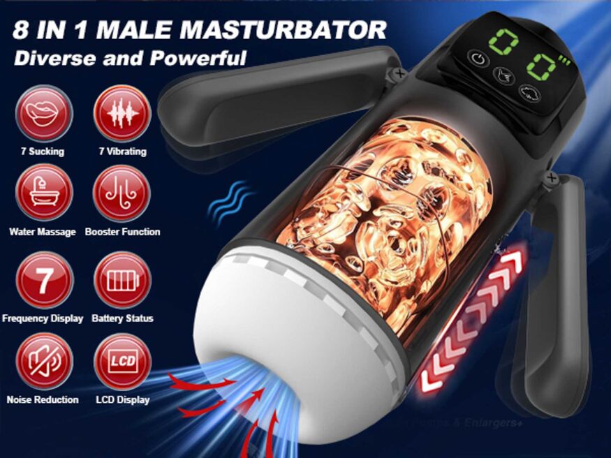 Мастурбатор - 7 vibration and suction functions + Booster