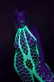 Бодистокинг - Ouch! Bodystocking With Halterneck Green, XS/XL