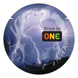 Презерватив ONE Color Sensations Struck by ONE, 1 шт, лавандово-сиреневый, гладкий, со смазкой