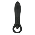 ET187BLK Анальный вибратор Easytoys, силиконовый, черный, 15.5х3 см