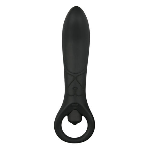 ET187BLK Анальный вибратор Easytoys, силиконовый, черный, 15.5х3 см