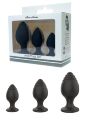 Набор анальных стимуляторов Boss Series - Silicone Anal Plugs Set (2,8 / 3,5 / 4,4 cm), BS7800018