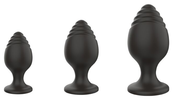 Набор анальных стимуляторов Boss Series - Silicone Anal Plugs Set (2,8 / 3,5 / 4,4 cm), BS7800018