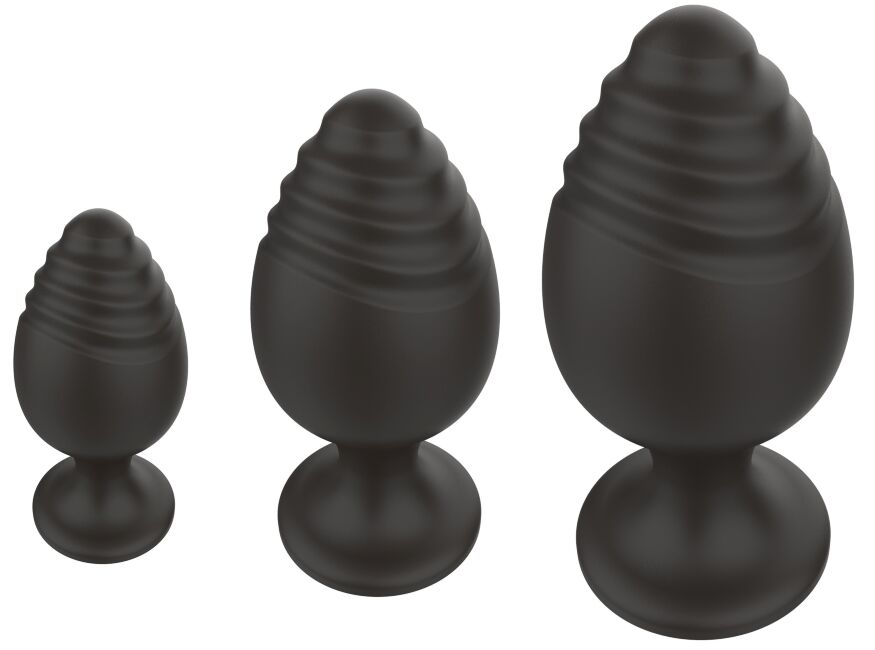 Набор анальных стимуляторов Boss Series - Silicone Anal Plugs Set (2,8 / 3,5 / 4,4 cm), BS7800018