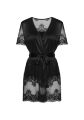 Сексуальний чорний халат Obssesive Maderris peignoir M/L