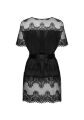 Сексуальний чорний халат Obssesive Maderris peignoir M/L