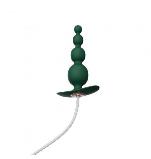 Анальний плаг з вібрацією Qingnan No.8 Mini Vibrating Anal Beads Green