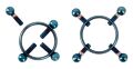 Затискачі для сосків - Bad Kitty Nipple Jewellery Blue