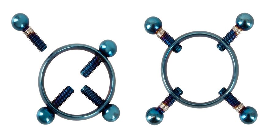 Затискачі для сосків - Bad Kitty Nipple Jewellery Blue