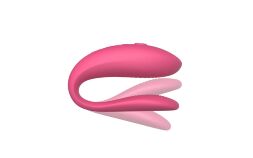 Смарт-вибратор для пар We-Vibe Sync Lite Pink, 10 виброрежимов, можно совмещать с проникающим сексом