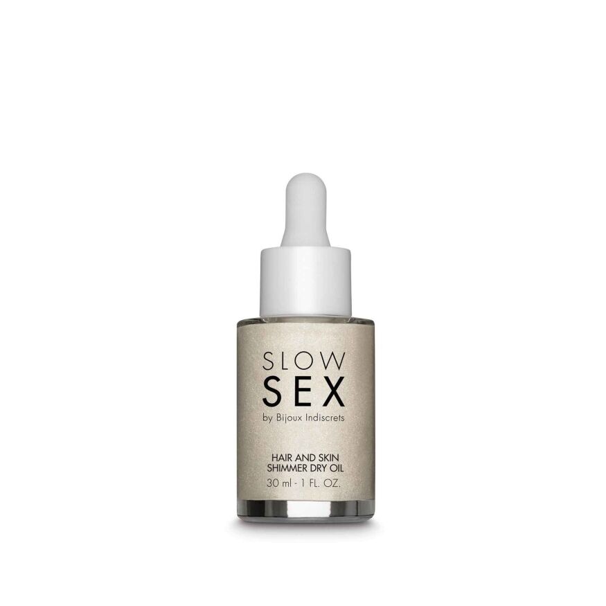 Масло-шиммер для волос и тела Bijoux Indiscrets SLOW SEX Hair and skin shimmer dry oil