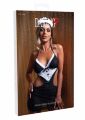 Костюм горничной Daring Intimates, S/M, 2 элемента, черно-белый