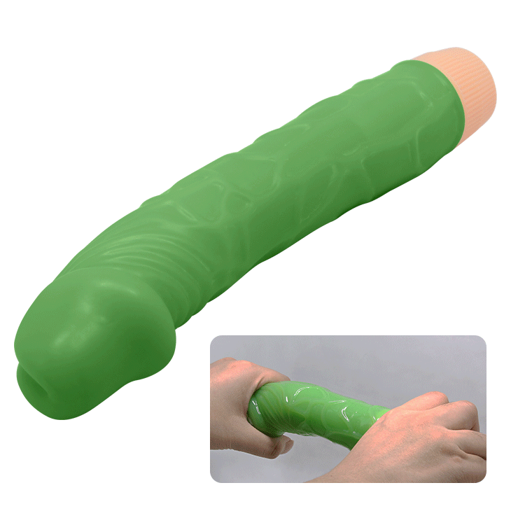 Член с вибрацией - Barbara Bill Vibrator 8,8" Green