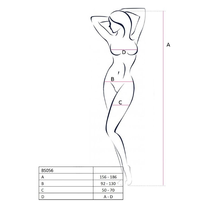 Бодистокинг Passion BS056 white, комбинезон, имитация чулок