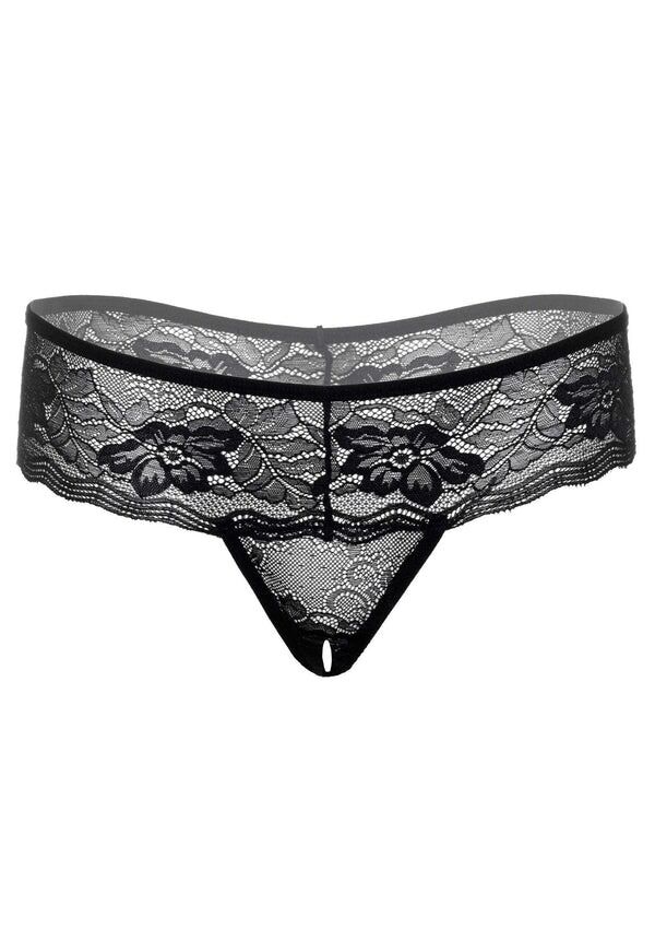 Стринги с открытым доступом Daring Intimates Jane кружевные, черные, S-M