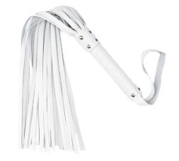 Флогер з натуральної шкіри Flirty Leather - White, BG-00034