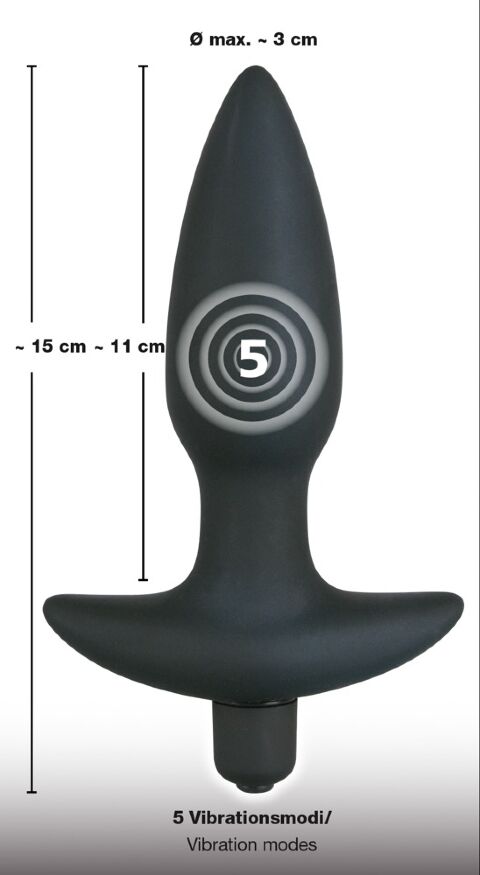 Анальная пробка с вибрацией – Black Velvet Vibrating Plug Medium