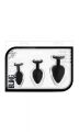 Набор анальных пробок LUXE BLING PLUGS TRAINING KIT WHITE GEMS