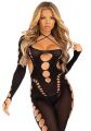 Бодістокінг Leg Avenue Reckless Intentions з вирізами, чорний, One Size