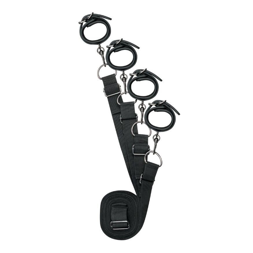 Набор для бондажа на кровать с манжетами для рук и ног Under Mattress Restraint Set, черный