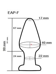 Анальний плаг зі скла EGZO EAP-F (довжина 9.9 см, діаметр 4 см )
