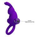 Кольцо эрекционное в виде кролика Pretty Love Vibrant Penis Ring 1 фиолетовое