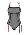 Боди с открытым доступом XS/S Glandez Obsessive, черное