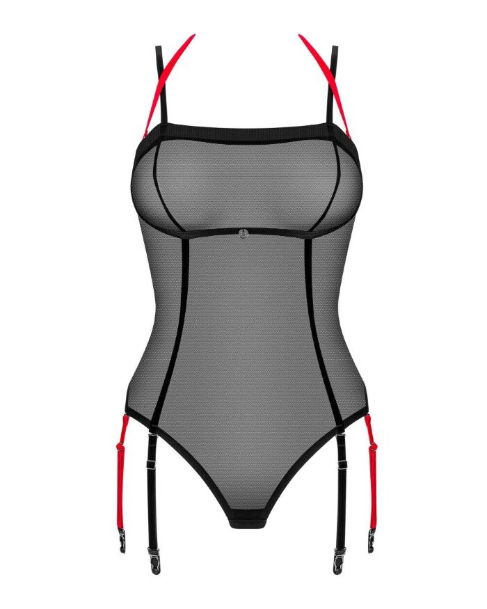 Боди с открытым доступом XS/S Glandez Obsessive, черное