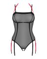 Боди с открытым доступом XS/S Glandez Obsessive, черное