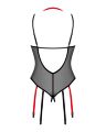 Боди с открытым доступом XS/S Glandez Obsessive, черное