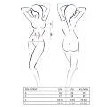 Корсет с декольте ERZA CORSET black L/XL - Passion, пажи, трусики, полупрозрачный
