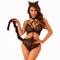 Эротический костюм кошечки JSY «Манящая Жаклин» One Size, боди, хвост, ушки