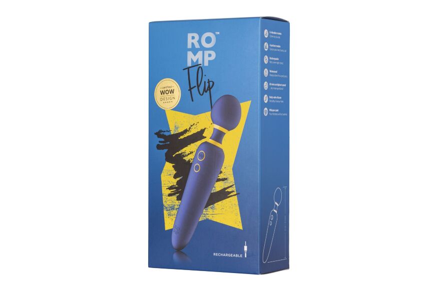 Вибромассажер Romp Flip, гибкая головка, 4 режима мощных вибрации, 6 интенсивностей  (вскрыты пломбы!!!)