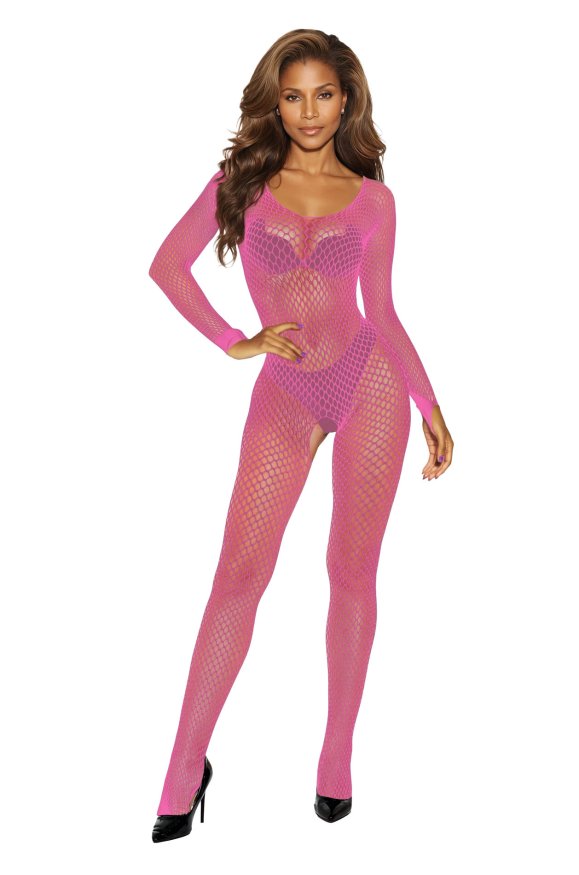 Бодістокінг - Bodystocking 2061, pink - One Size