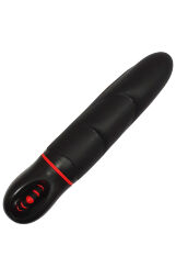 Вибратор с оригинальным дизайном и ребристой поверхностю AMOR BIG VIBRATOR ANGELUS Black (Приложение НЕ Функционирует!)
