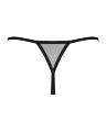 Трусики-стрінги Obsessive Novenes crotchless thong, XL/2XL, сітка, стрепи, прикраса зі стразами, від