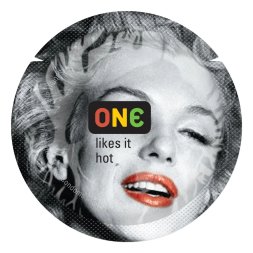 Презерватив ONE Color Sensations ONE likes it hot, 1 шт, красный, гладкий, со смазкой