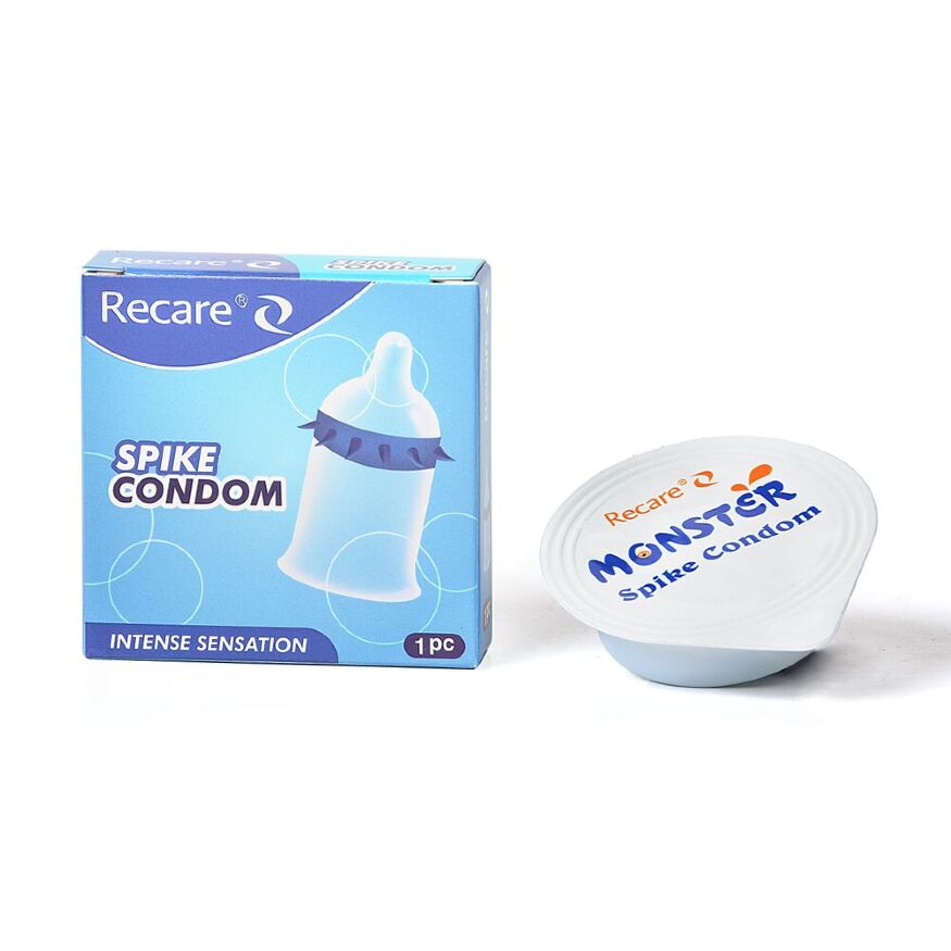 Насадка на член Recare Spike Condom Blue (презерватив с шипами)