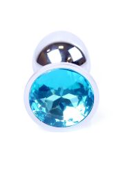 Анальна пробка - Jewellery Silver Plug Light Blue