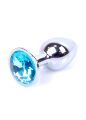 Анальна пробка - Jewellery Silver Plug Light Blue