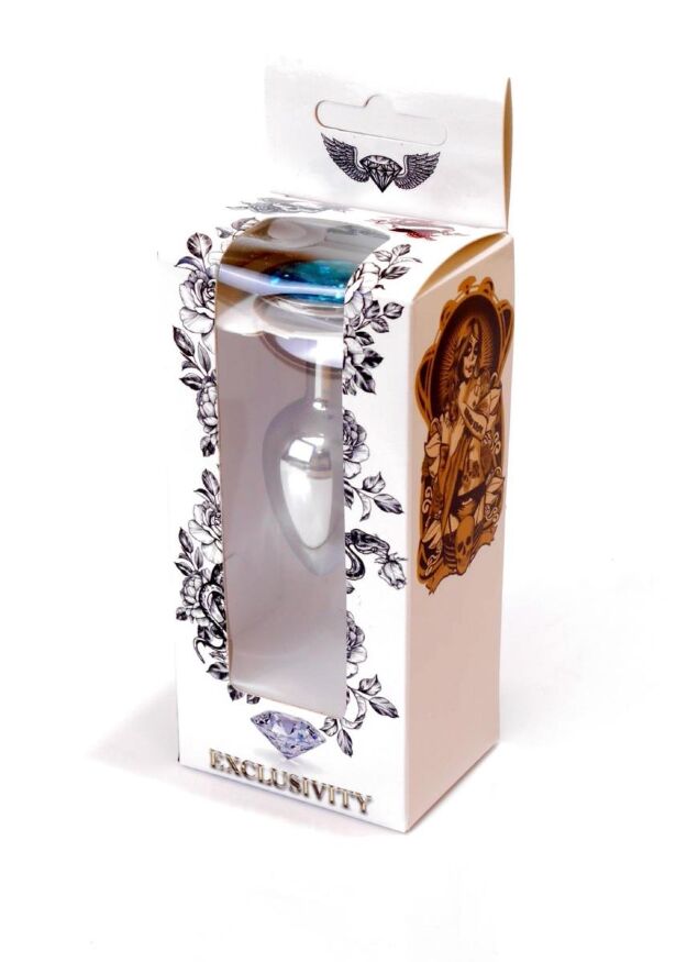 Анальна пробка - Jewellery Silver Plug Light Blue