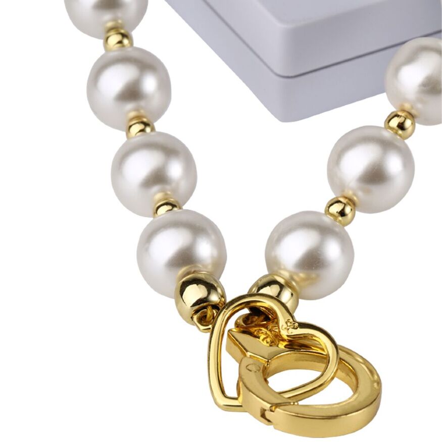 Жемчужный ошейник с поводком и наручниками LOCKINK Pearl Bondage &amp; Restraint Set