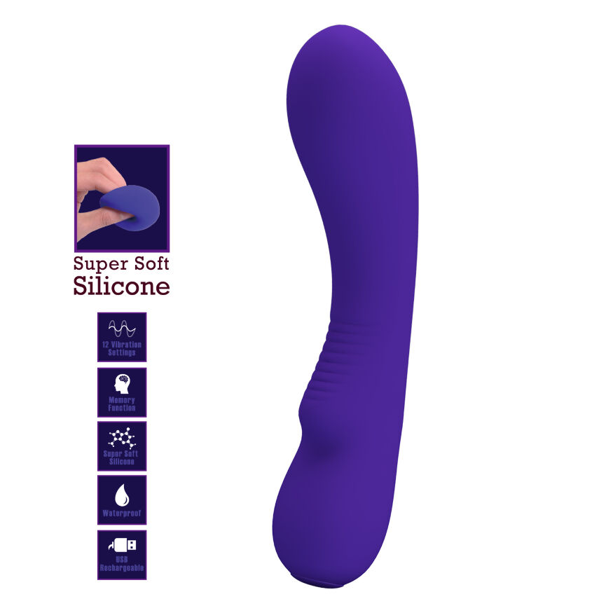 Перезаряджаючий вібратор PRETTY LOVE - Matt Purple, BI-014667-3