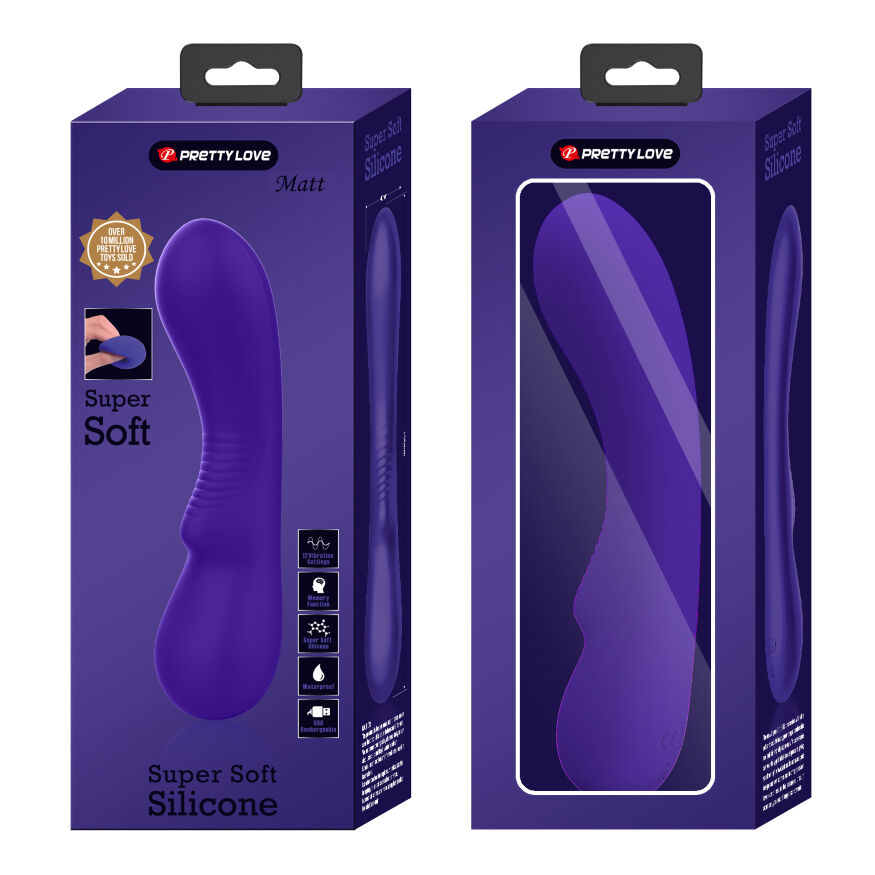 Перезаряджаючий вібратор PRETTY LOVE - Matt Purple, BI-014667-3