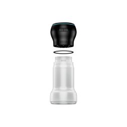 Мастурбатор Kiiroo Feel Pocket Crystal зі всмоктувальною інтерактивною насадкою PowerBlow Combo Set