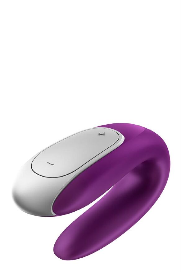 Вибратор для пар с фирменным пультом управления Satisfyer DOUBLE FUN VIOLET