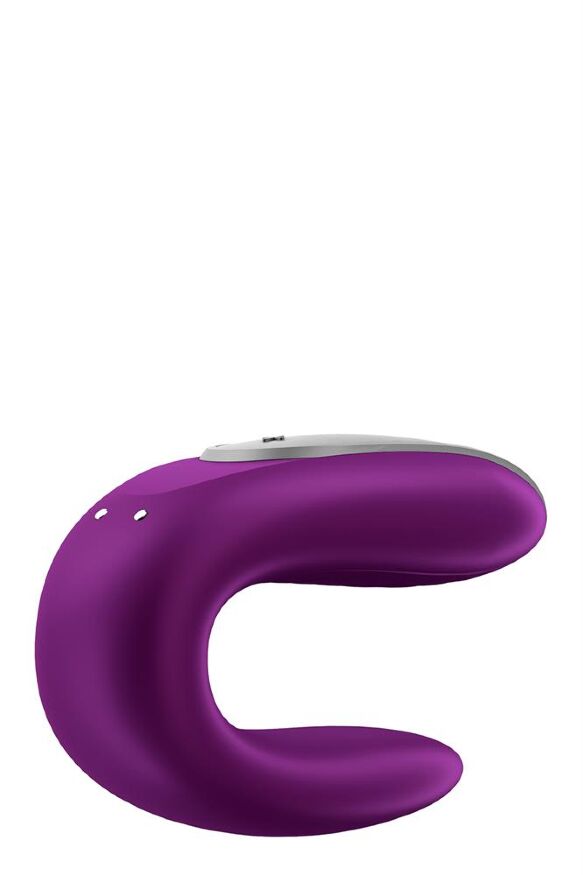 Вибратор для пар с фирменным пультом управления Satisfyer DOUBLE FUN VIOLET