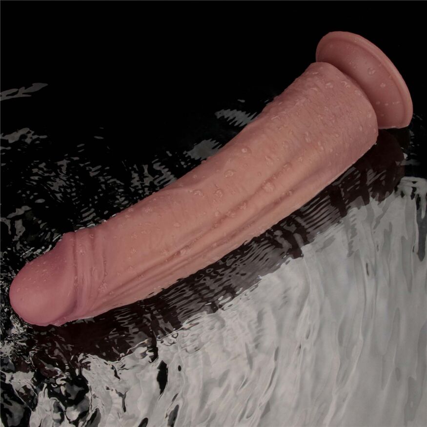 Реалістичний великий вібратор - Vibrating Dual Density Power Cock 10.5''