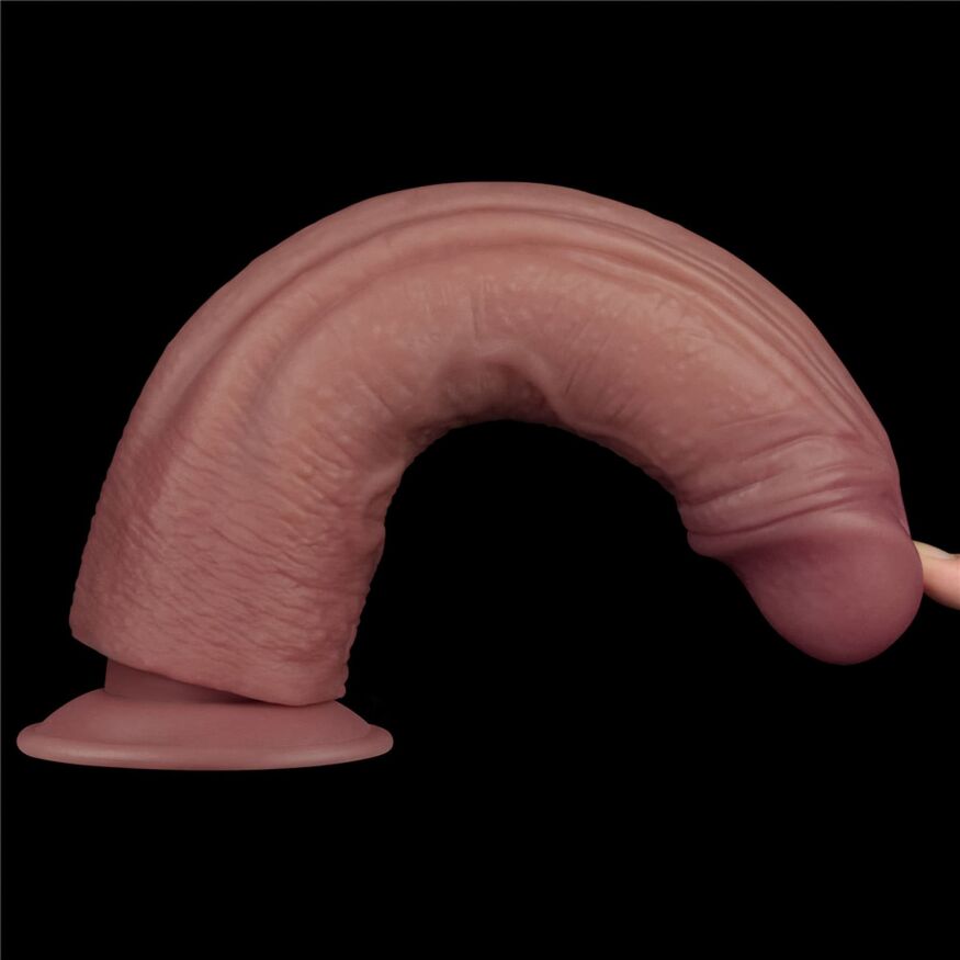 Реалістичний великий вібратор - Vibrating Dual Density Power Cock 10.5''